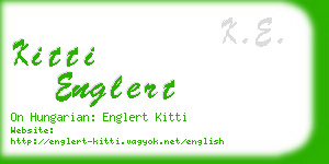 kitti englert business card